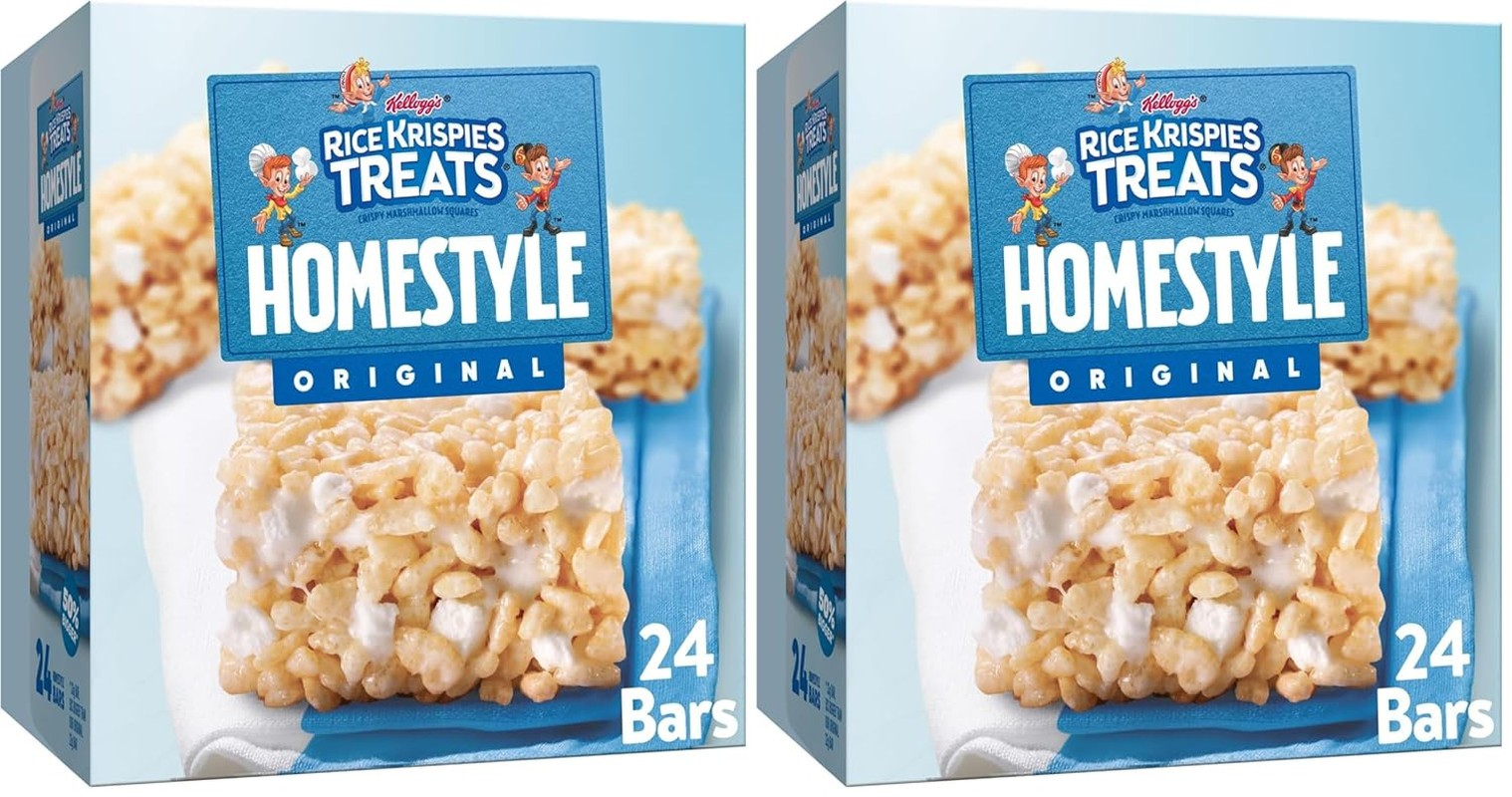 Homestyle Crispy Marshmallow Squares, Kids Snacks, Snack Bars, Original, 27.9Oz