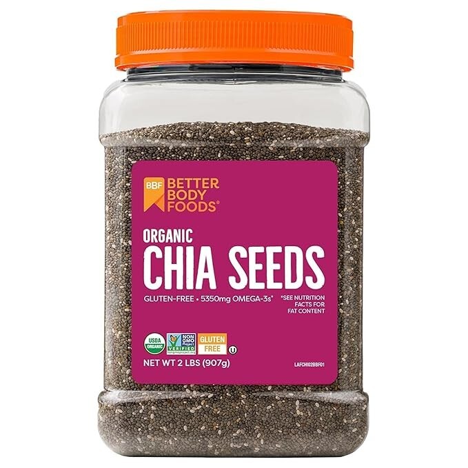 BetterBody Foods Organic Chia Seeds 2 lbs, 32 Oz