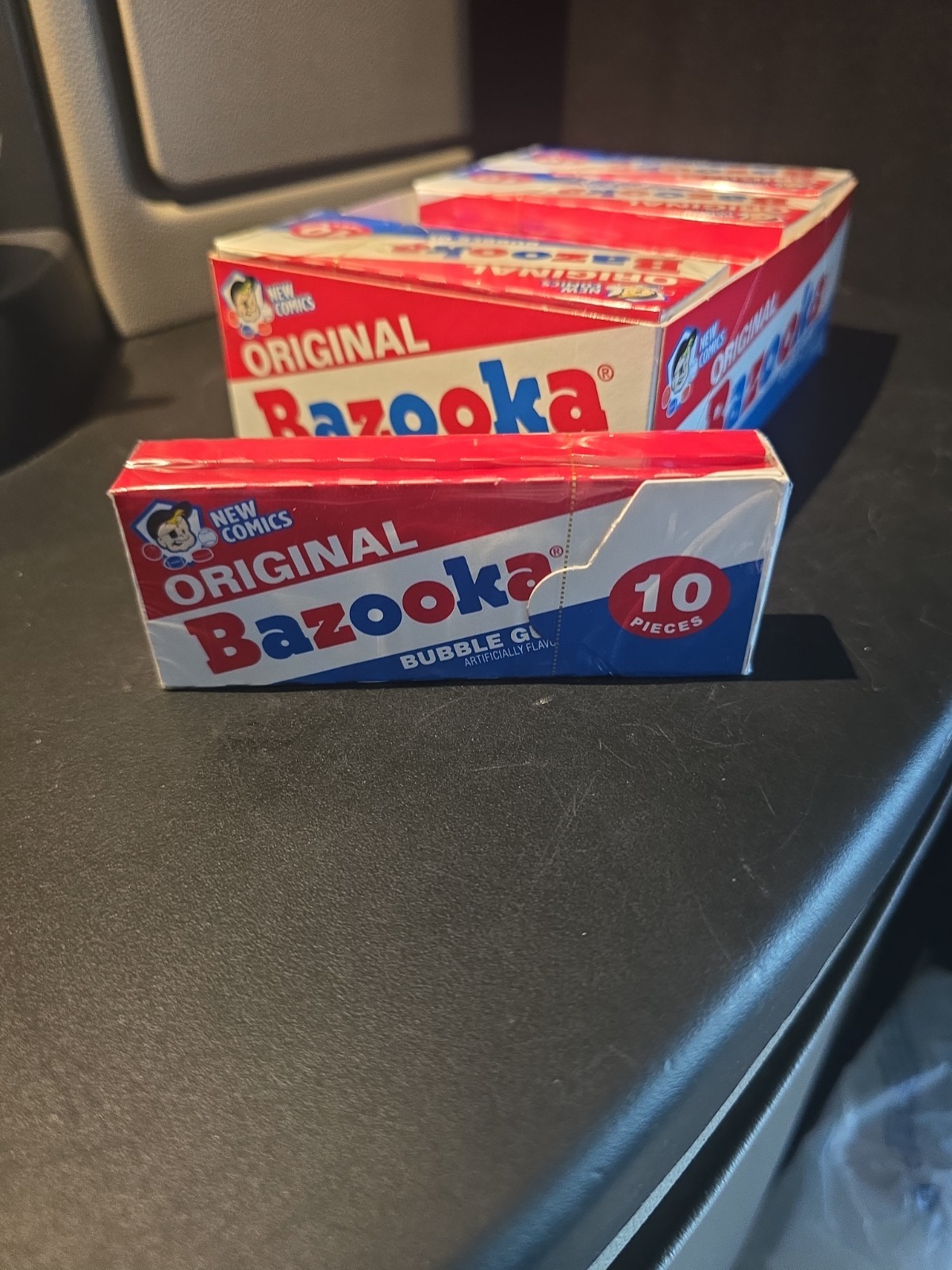 12-PACK DISPLAY BOX BAZOOKA ORIGINAL FLAVOR BUBBLE GUM+COMICS 10 PC PER PACK=120