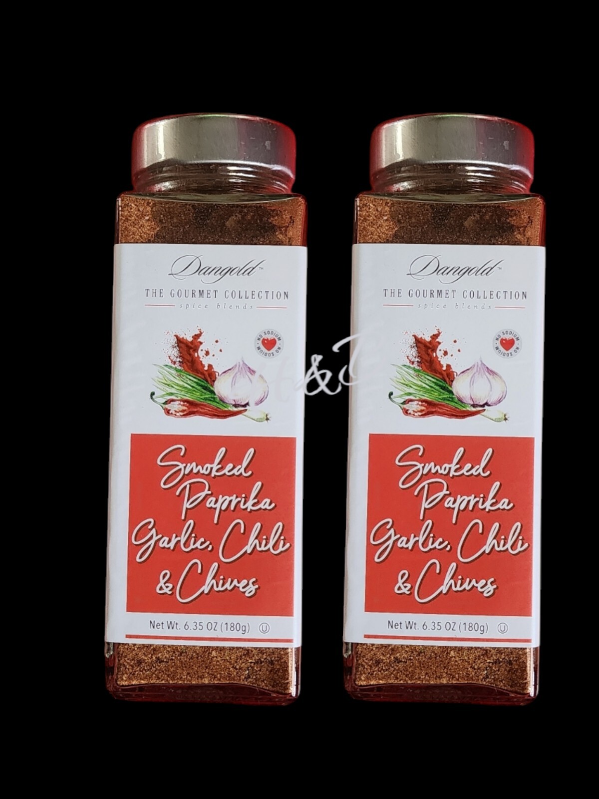 《NEW》2PK The Gourmet Collection Spice Blends Smoked Paprika Garlic,Chili &Chives