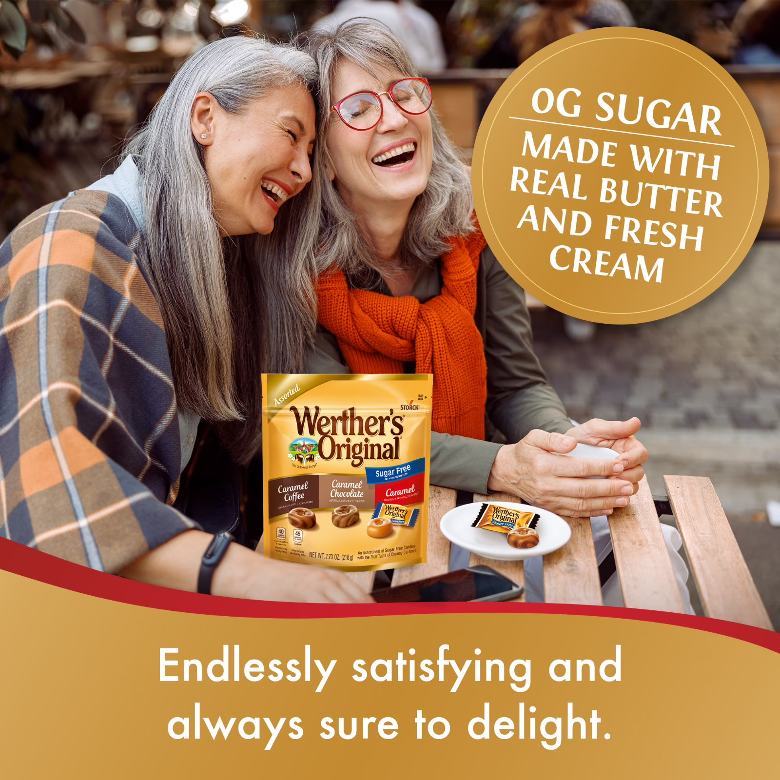 Werthers Original Hard Sugar Free Caramel Coffee,Caramel Candy 7.7Oz, (3 PACK)