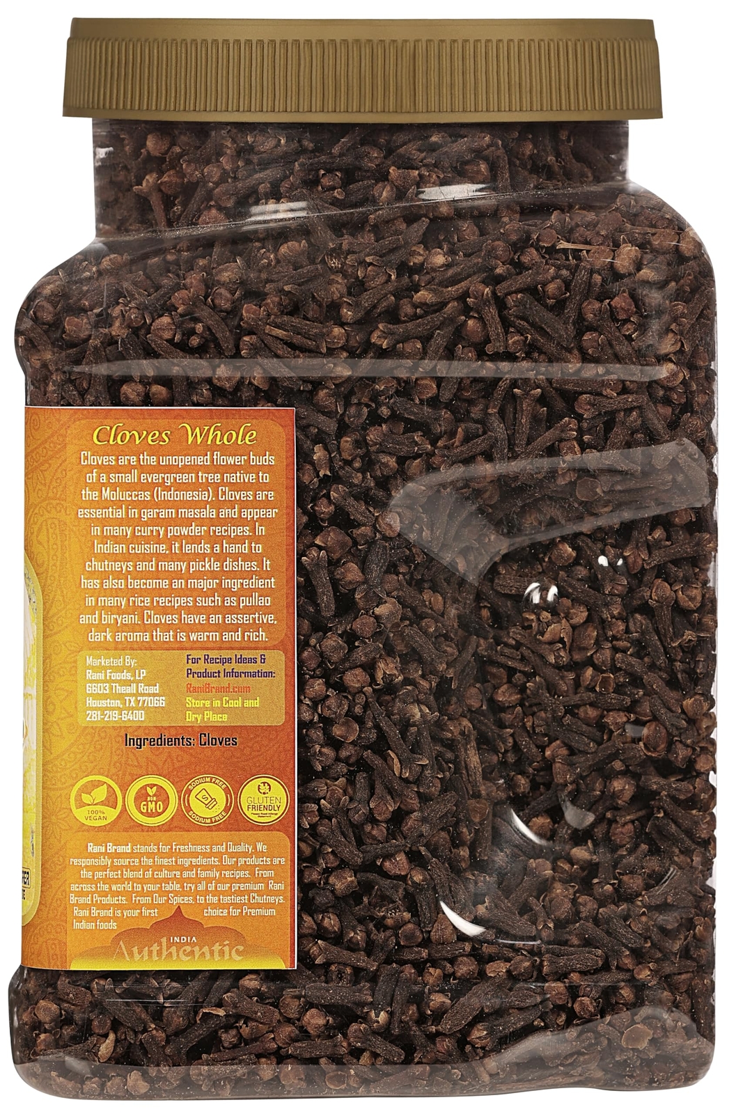 Rani Cloves Whole (Laung) 28oz (800g) Bulk PET Jar
