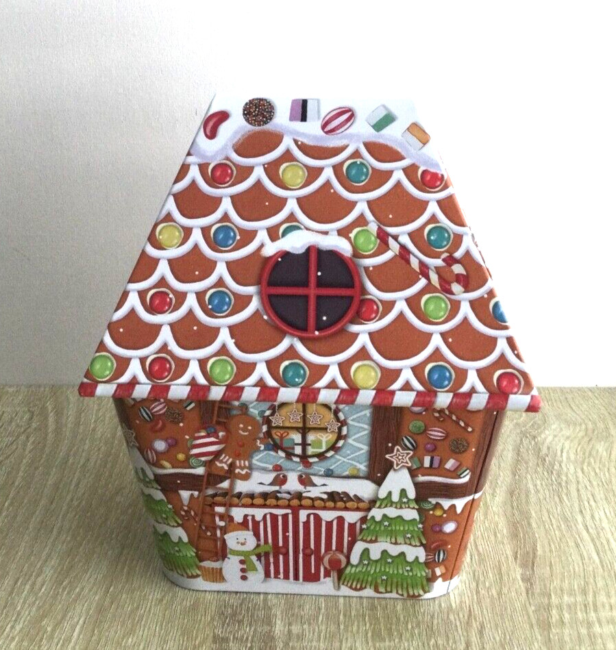 The Silver Crane Gingerbread House Christmas Tin with Cookies NEW Limited Editi
