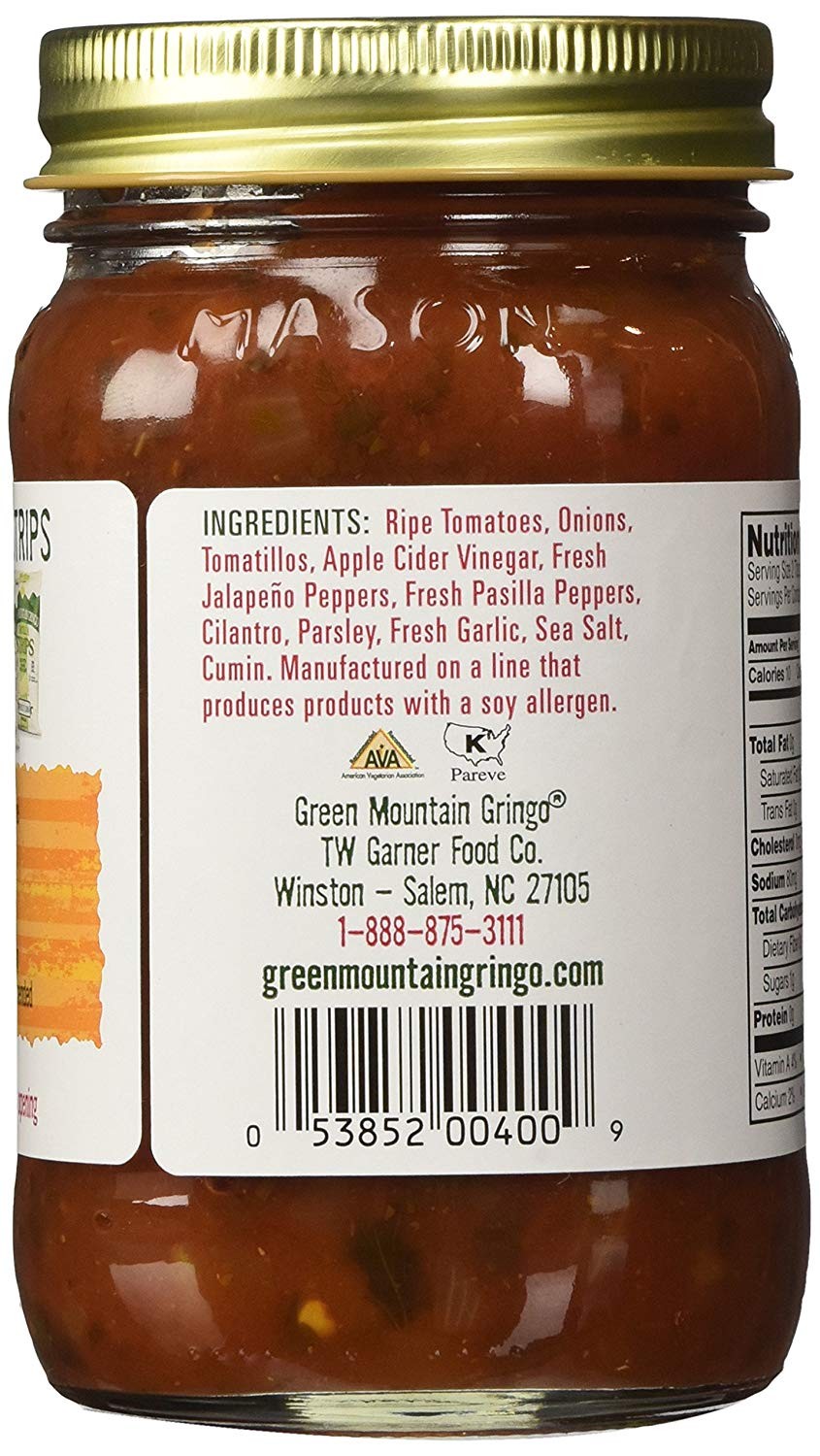 Green Mountain Gringo Salsa, Medium, 16 Oz