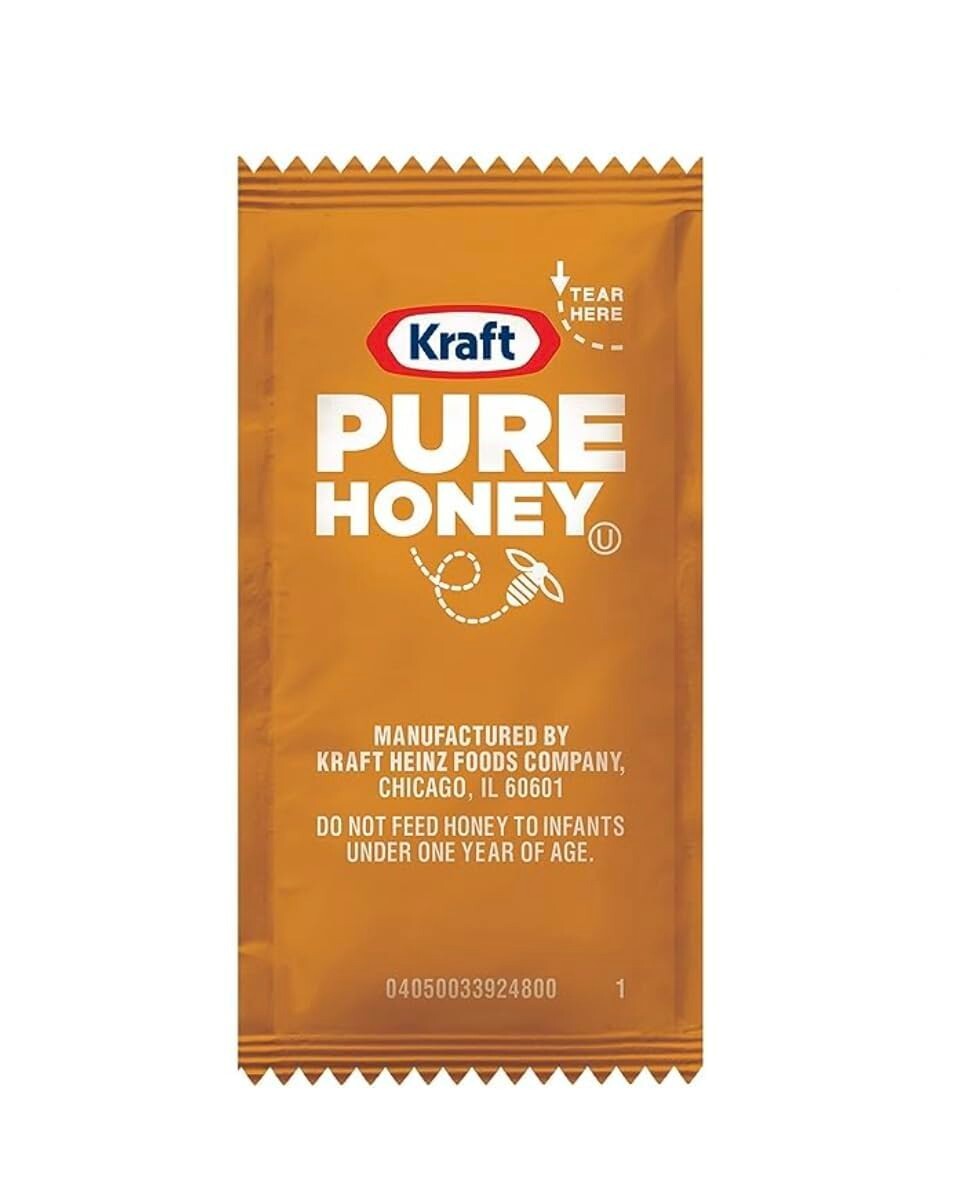 100 Count, Pure Honey Single Serve Packets, 9 Gram Each Kosher Certified