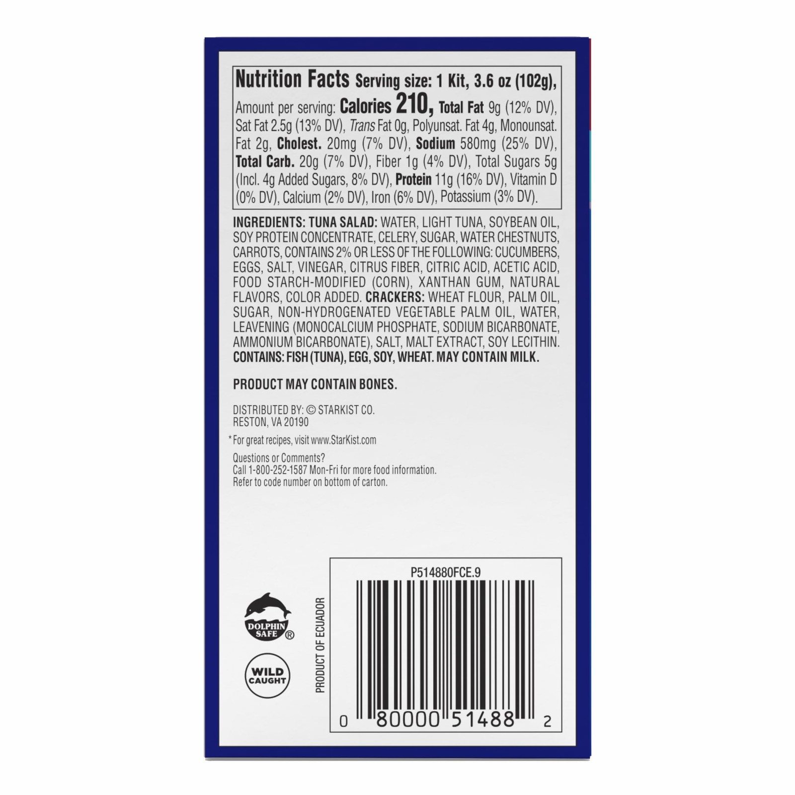 StarKist Snack-To-Go Ready to Eat Meals Tuna Salad Kit, 3.6 Ounce (Pack of 1)