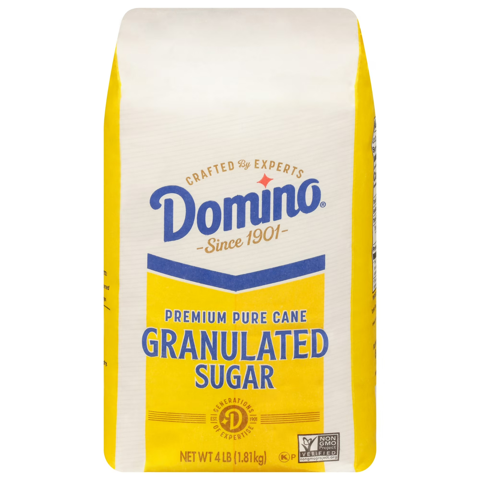 Domino Premium Pure Cane Granulated Sugar 4 lb | All-Purpose Baking & Cooking