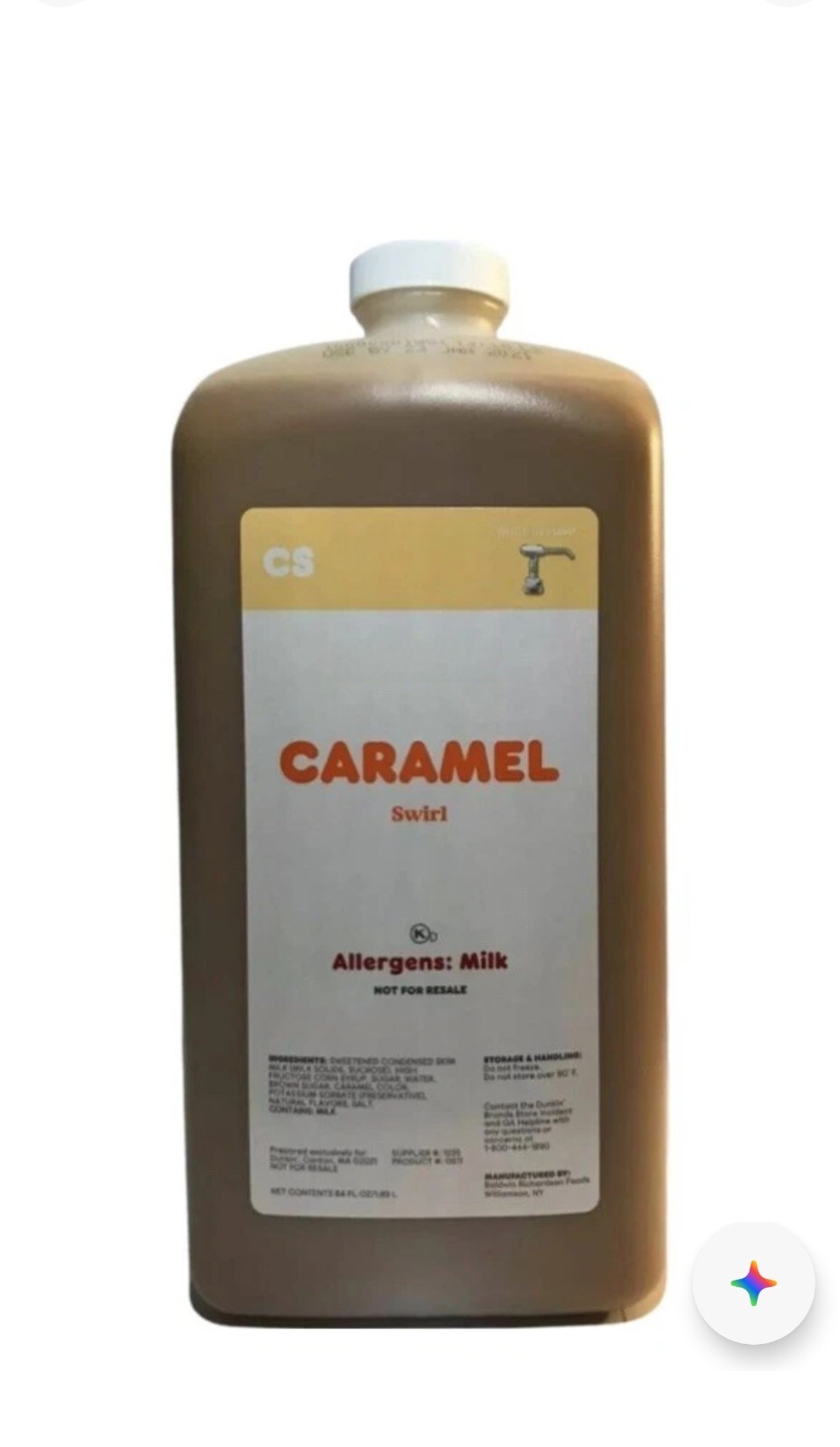 Dunkin Donuts Original Caramel Swirl 64 Oz Jug -FREE SHIPPING!! Exp- 90+ days