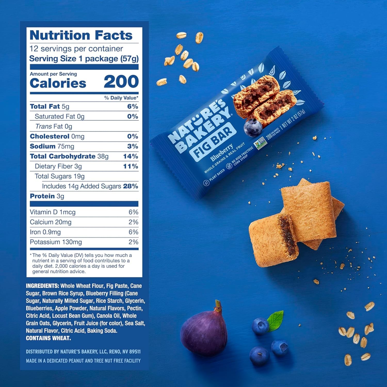 Whole Wheat Fig Bars, Snack, 7 Boxes, 84 Twin Packs
