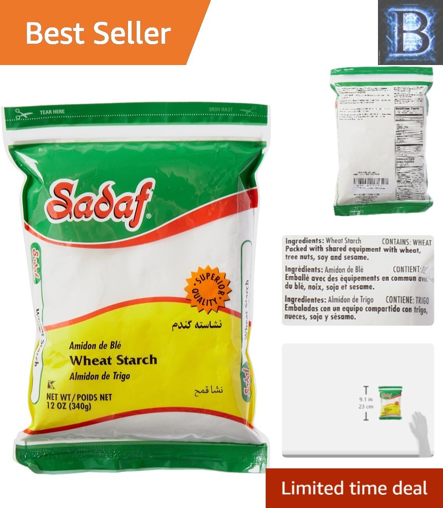 12 oz Pure Wheat Starch – Kosher, Halal & for Culinary Perfection