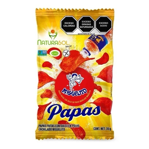 5X PAPAS CON MIGUELITO – SABRITAS MEXICANAS NUTRASOL (5 Paquetes de 35g c/u)
