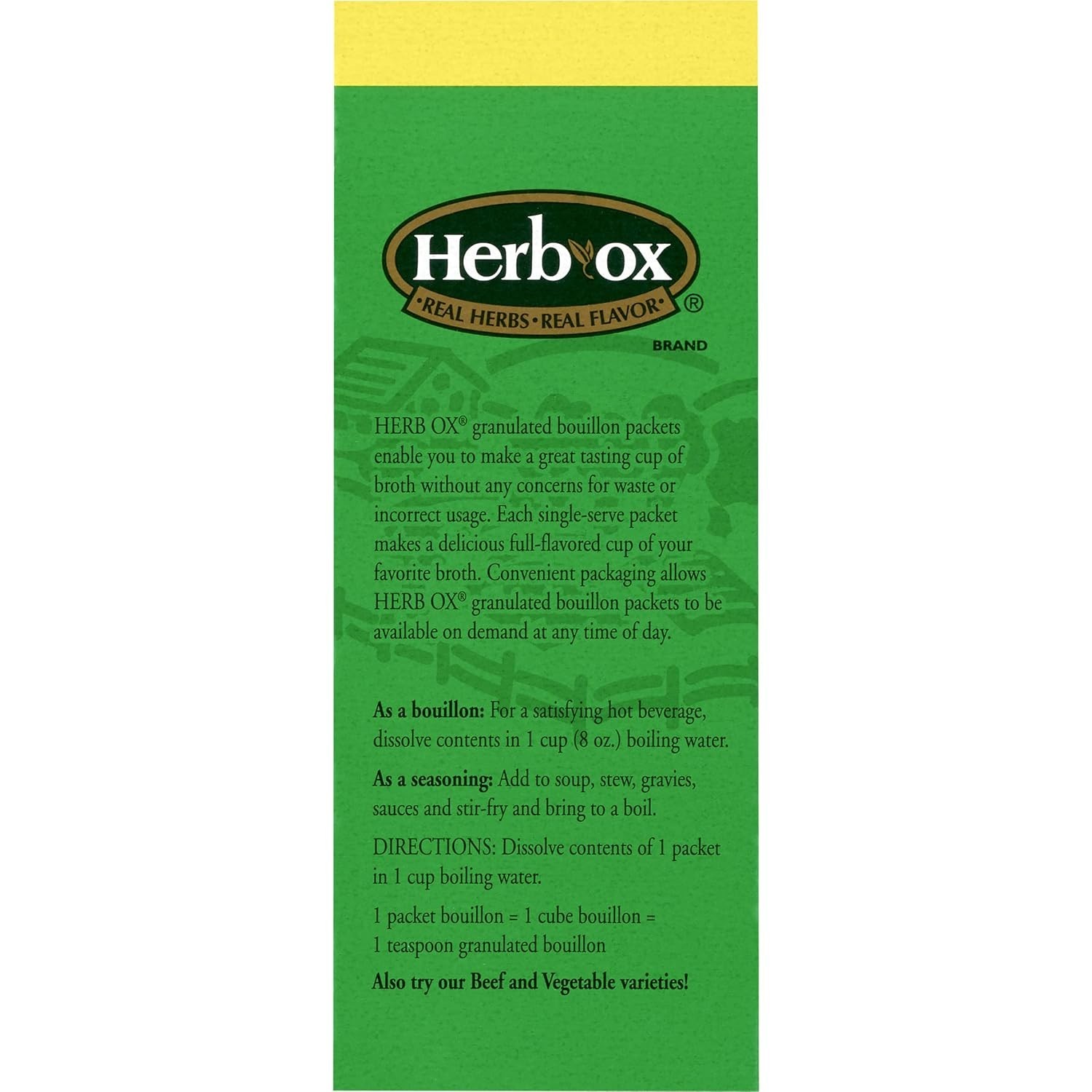 Herb-ox Sodium Free Bouillon Bundle Beef & Chicken Pack of 100 Dry Packets