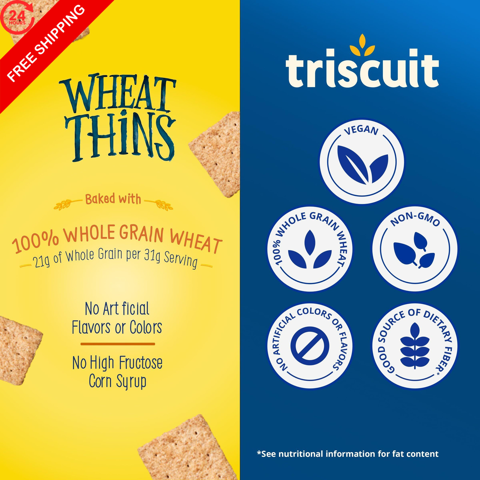 Triscuit Original Whole Grain Wheat Vegan Crackers and Thins Party Size