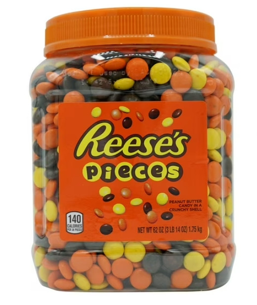 Reese’s Pieces Peanut Butter Candy, 62 Ounce – New In Seal Box – Free Shipping
