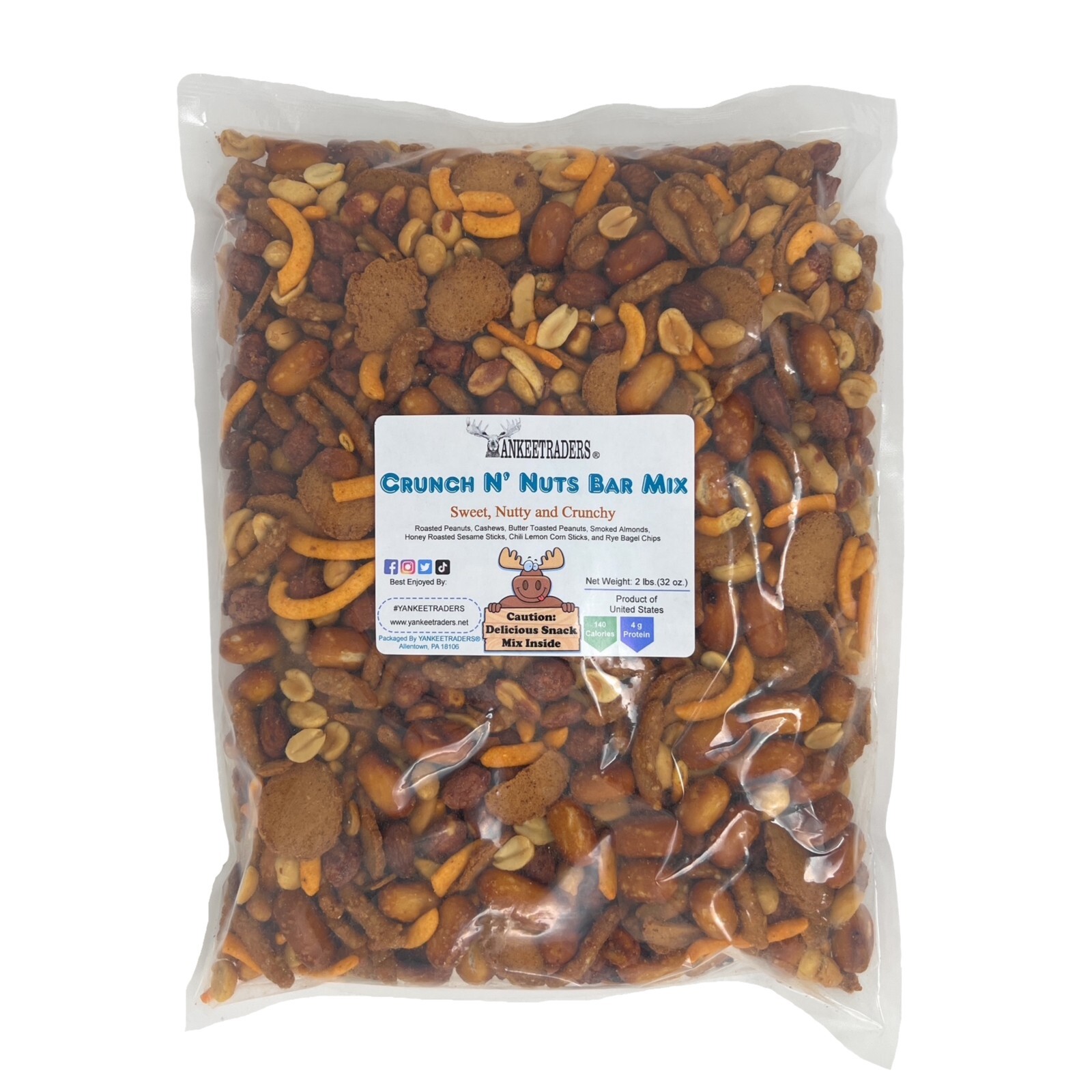 Crunch N’ Nuts Bar Mix, 2 lbs. ~ YANKEETRADERS Brand ~ FREE SHIPPING