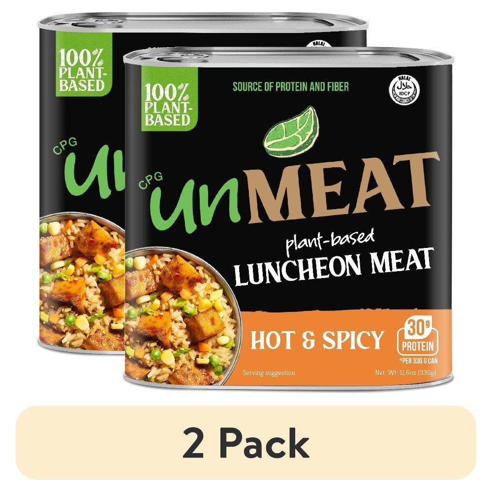 Plant-Based Vegan Luncheon Meat Hot Spicy Flavor Canned 11.6 oz 2 Pack