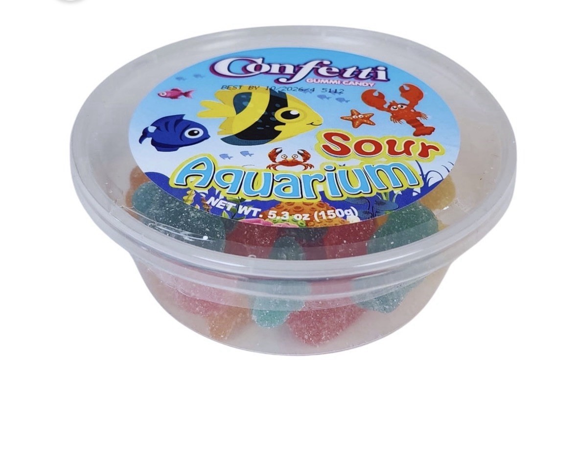 Confetti Aquarium Tub.1 Onz Sours