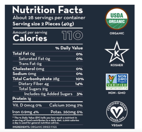 40oz Sunny Fruit USDA Organic Sun-Dried Smyrna Figs Dried Fruit Unsulfured – New