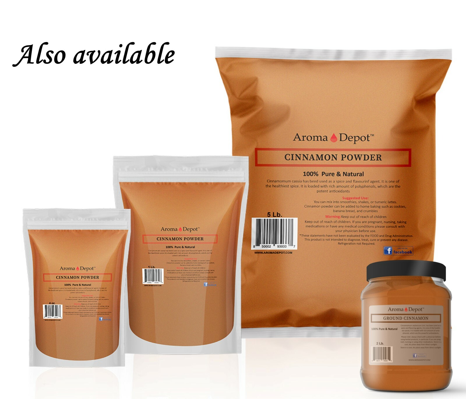 Cinnamon Powder Ground Cassia 100% Pure Cinnamomum Canela Lot Indonesia Bulk