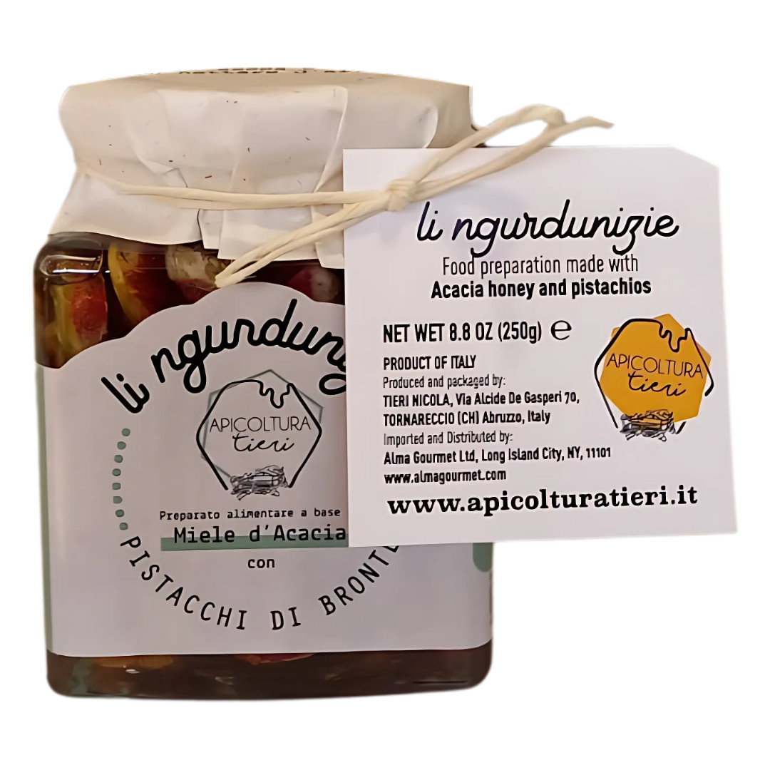 Italian Acacia Honey with Bronte Pistachios – 8.8oz (250g)