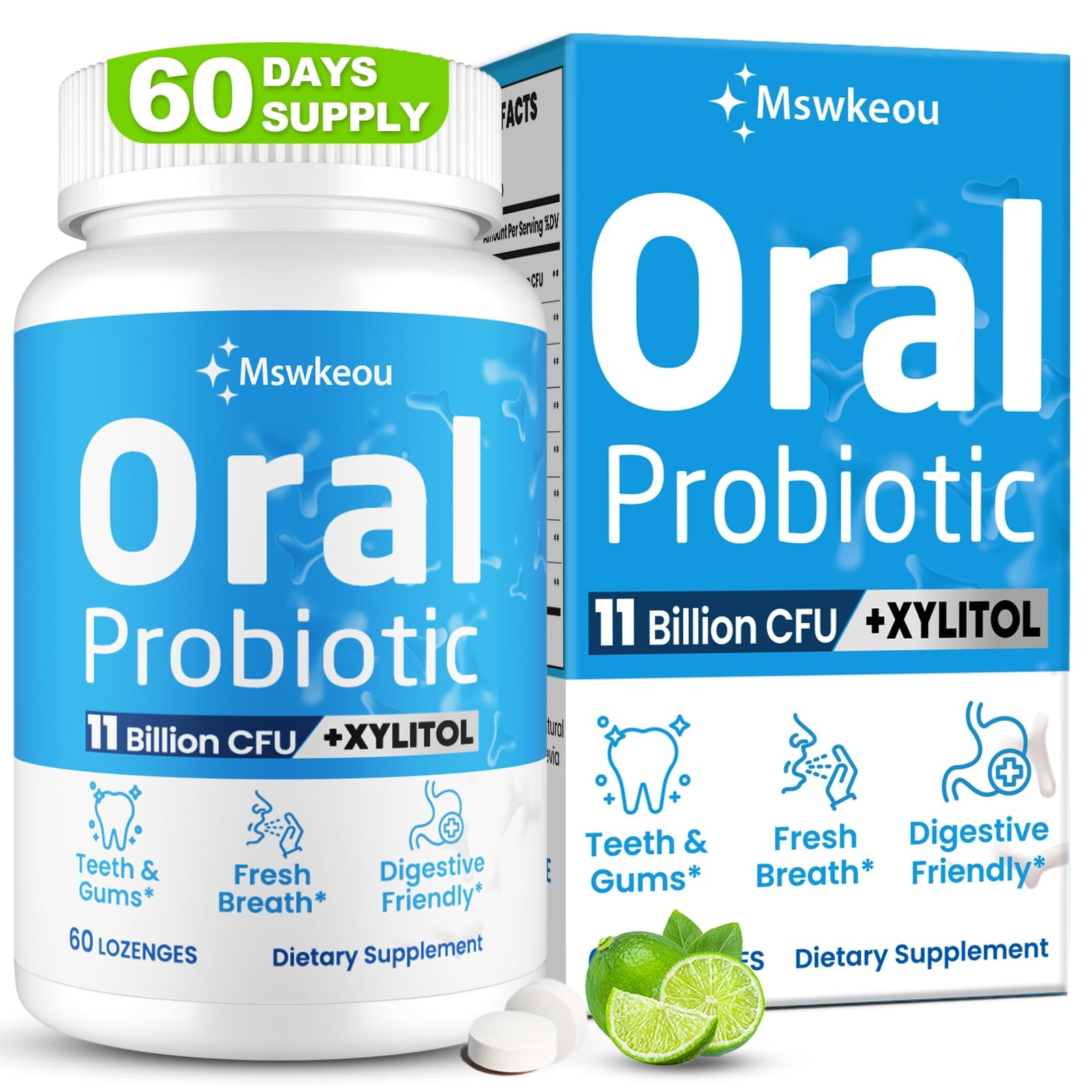 Oral Probiotics for Mouth Bad Breath for Adults 11 Billion CFU, Best Breath Oral