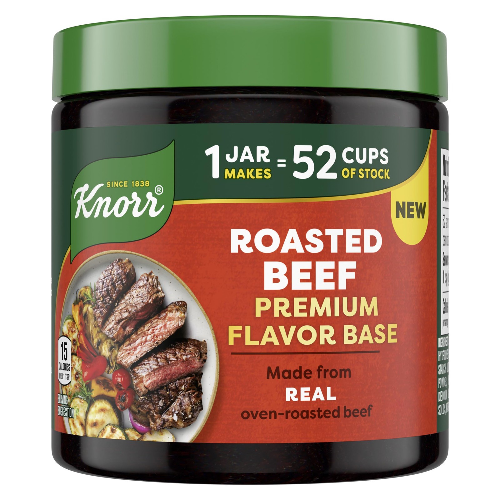 Knorr Premium Flavor Base Roasted Beef Versatile & Easy to Use 11 OZ, Green