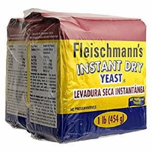 2-Pack Fleischmann’s Instant Dry Yeast For Oven Or Bread Machines, 1 lb