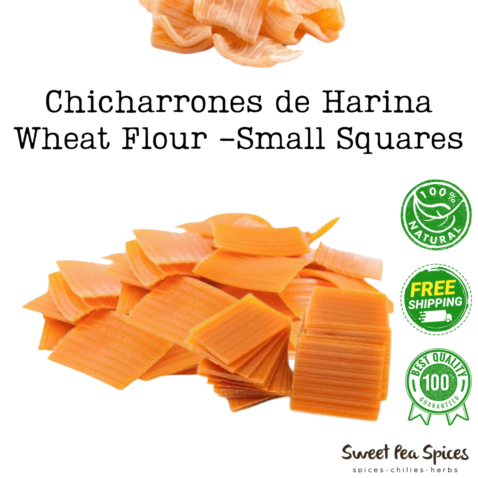 Duros Small Square 2 lb -Chicharrones de Harina Cuandritos – Uncooked – Duritos
