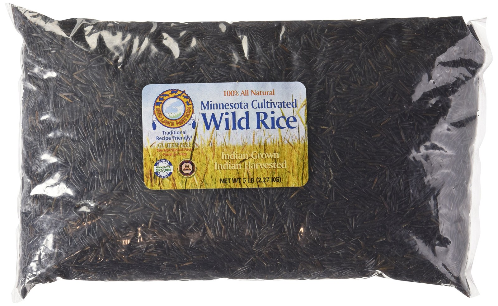 Red Lake Nation 100% All Natural Minnesota Cultivated Wild Rice, 5 Pounds