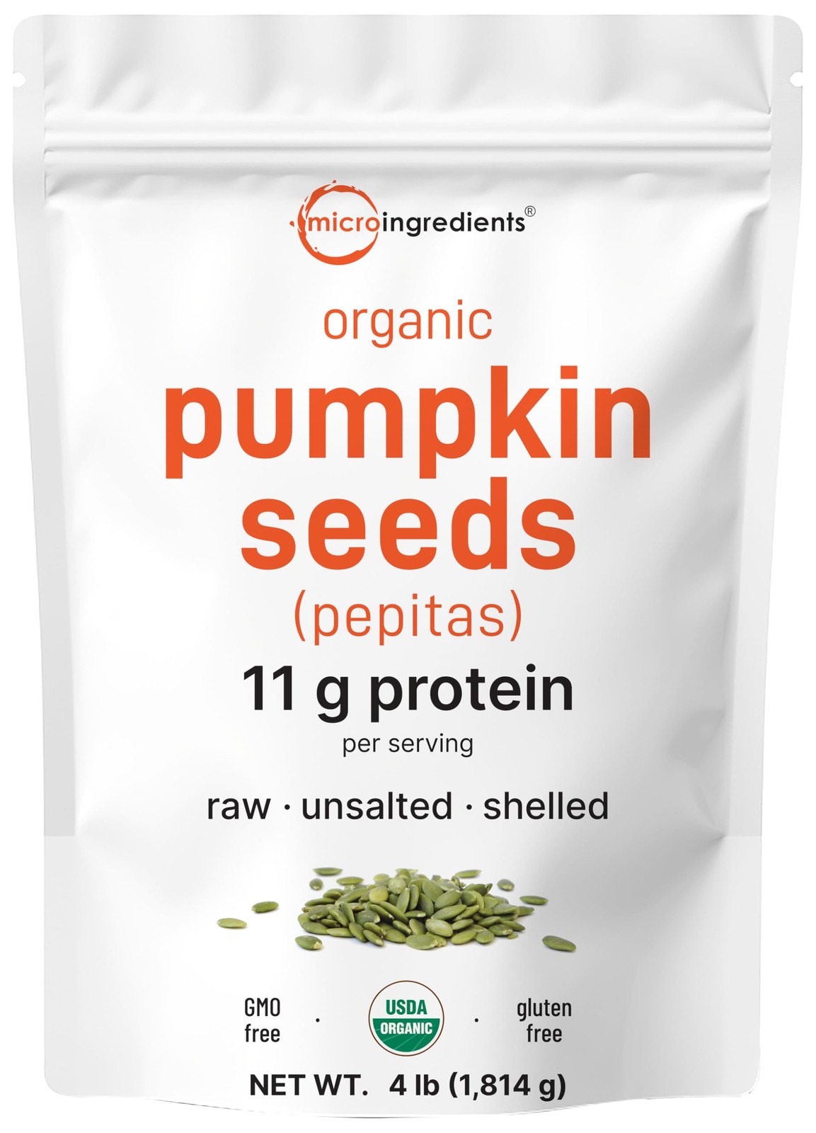 Raw Pumpkin Seeds to Eat- 4 Lbs Bulk Pack Unsalted Pumpkin Seeds Healthy Snack O