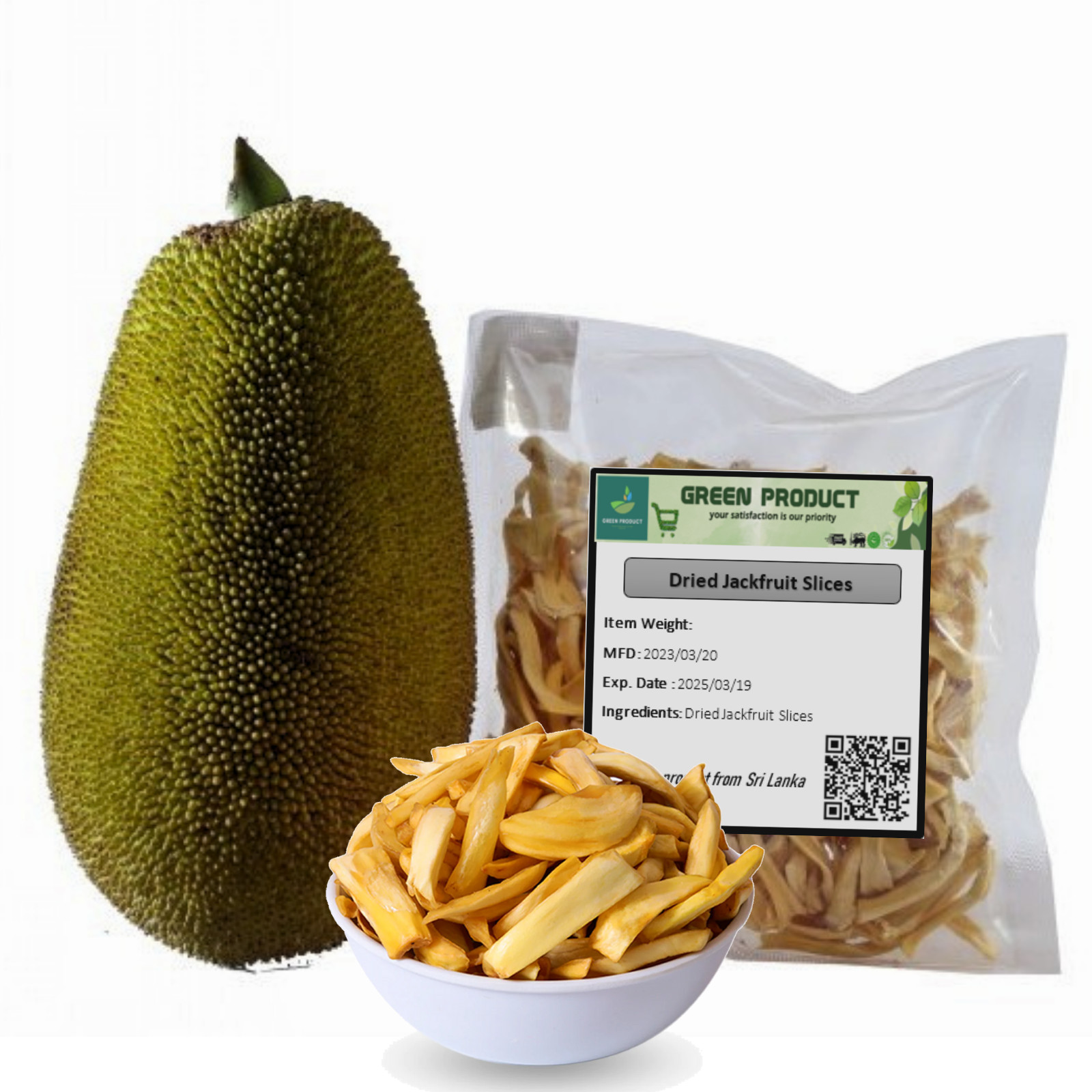 Dried Jackfruit Slices | Ceylon Organic Jack fruit chips | Pure Natural Premium