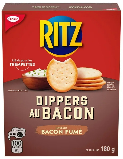 Ritz Bacon Dippers, Smoky Bacon Flavored Crackers, 180g