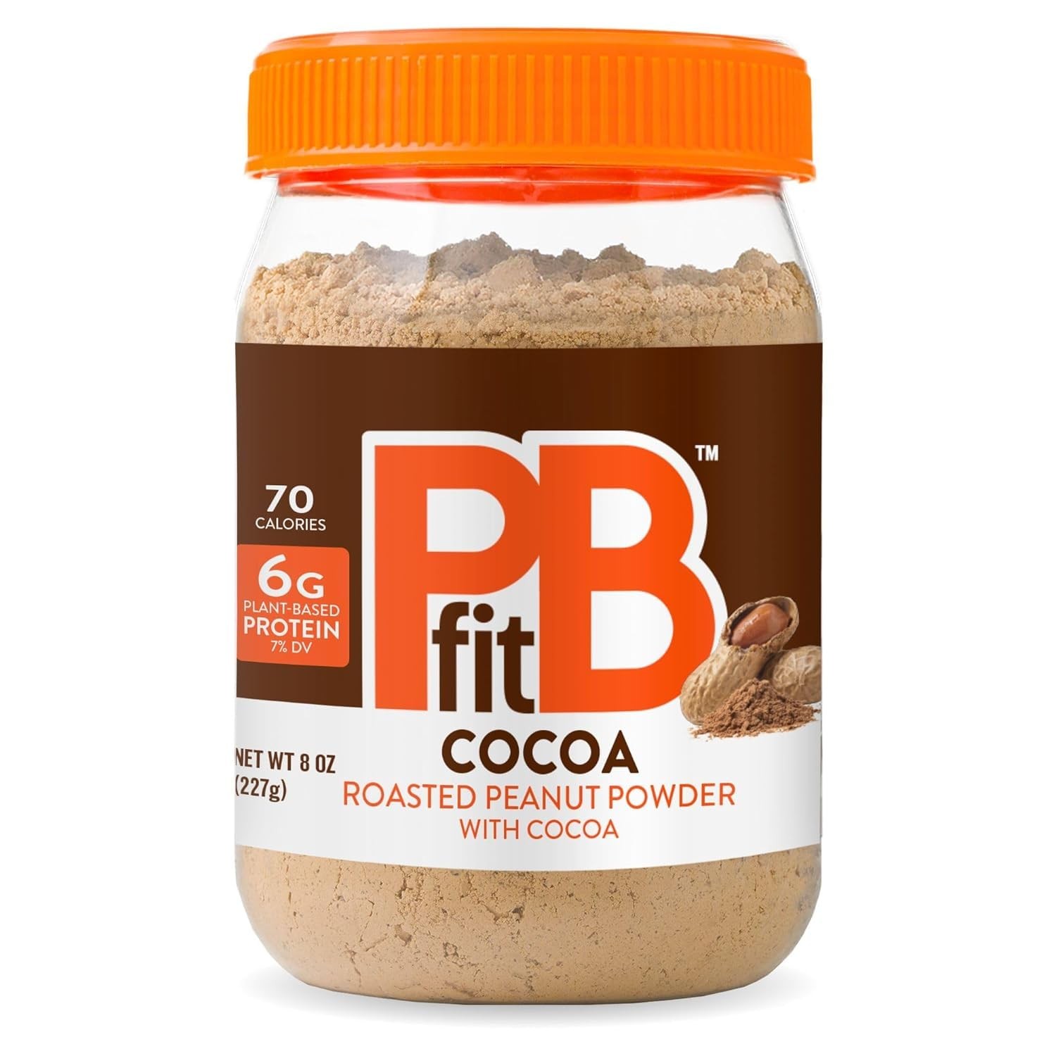 PBfit 8 Ounce Peanut Butter Powder Chocolate Flavor, 8 (Pack of 1)