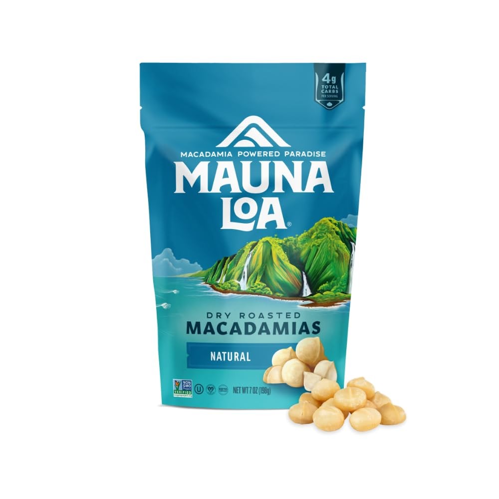 Mauna Loa Unsalted Roasted Macadamia Nuts, 7 oz 7 Ounce (Pack of 1), Multi