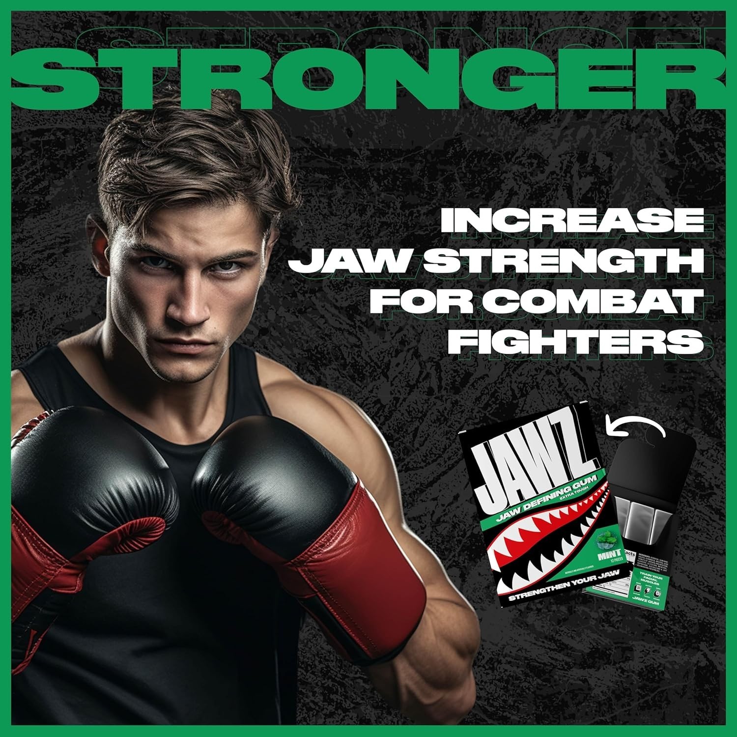 Sugar Free Mint Jawline Chewing Gum 4- Supply Facial Exerciser for Men Women