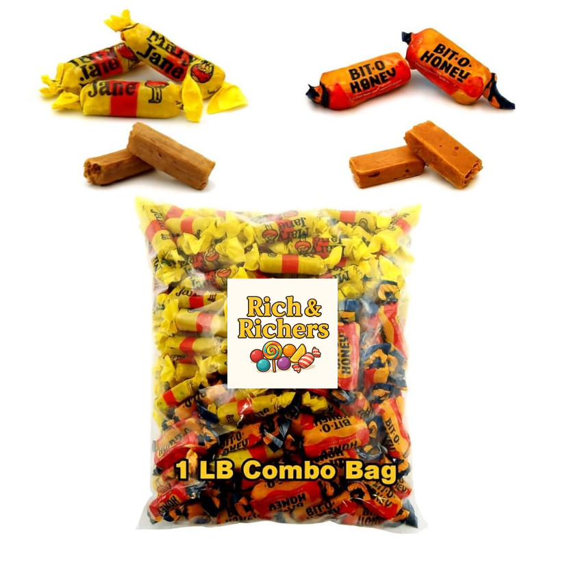 Bit O Honey and Mary Jane Candies Mix Bulk – 1-2 LB | Individually Wrapped