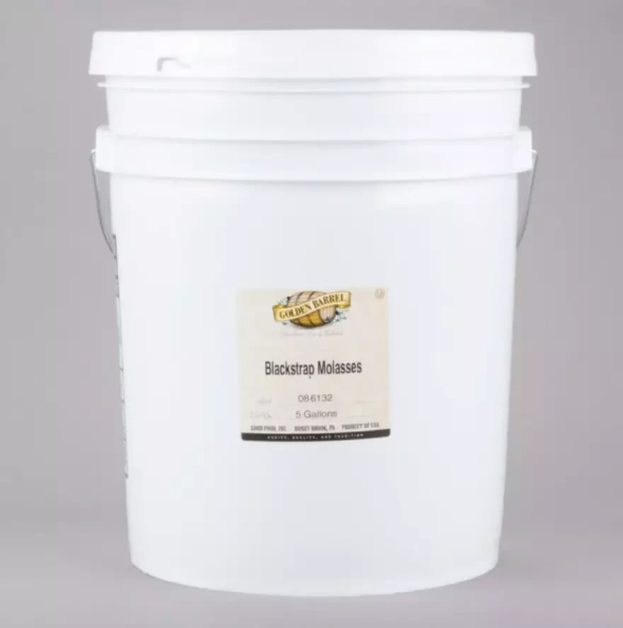 5 Gallon Golden Barrel Sulfur Free Blackstrap Molasses Pail Commercial Bulk Seal