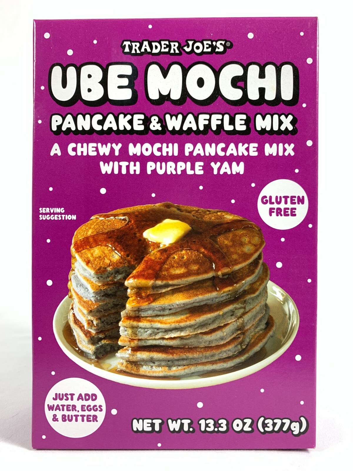 Trader Joe’s Ube Mochi Pancake Waffle Mix Fast Shipping Best By 9/2024