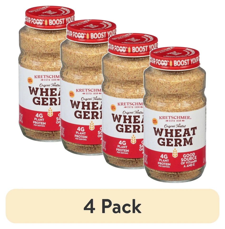 4 Pack Kretschmer Original Toasted Wheat Germ 12 oz – Nutrient-Rich Superfood