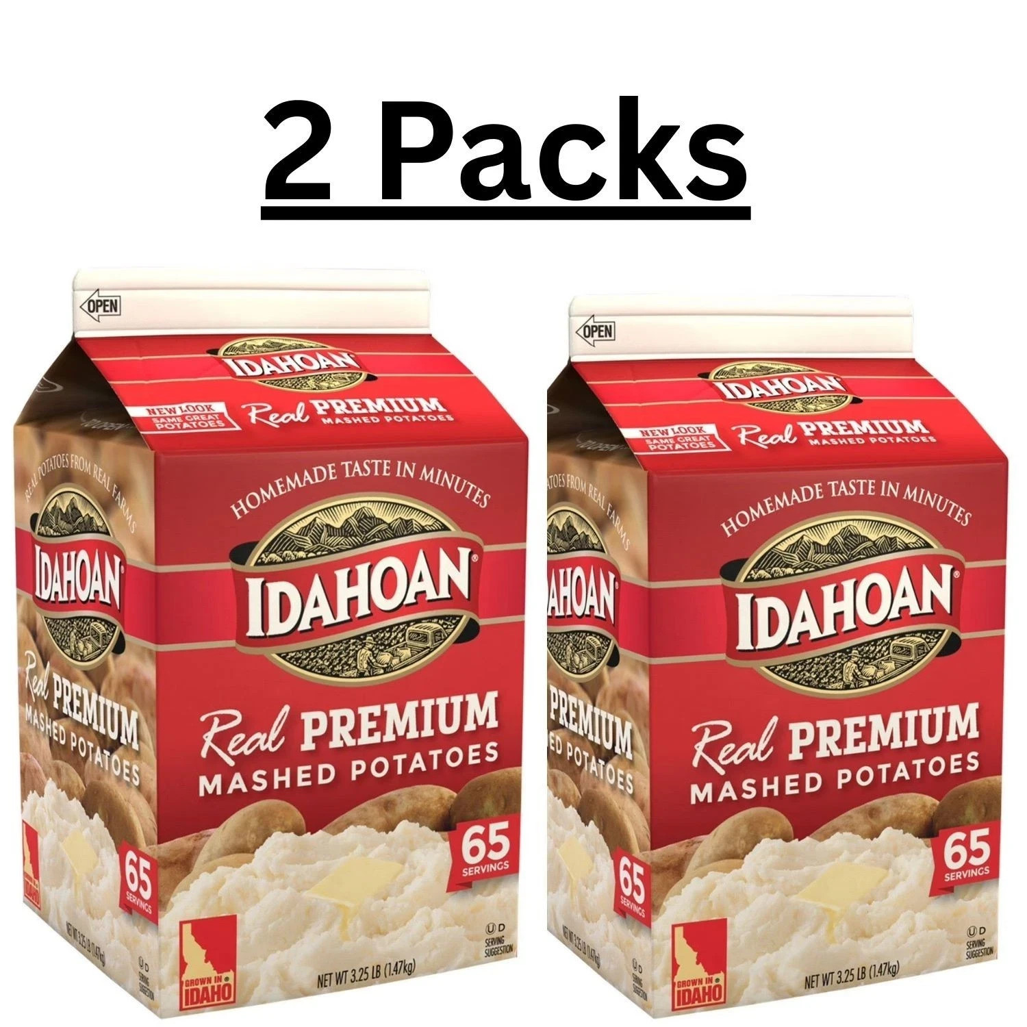 2 PACK – Idahoan Real Premium Mashed Potatoes (3.25 lbs. Each) FREE SHIPPING