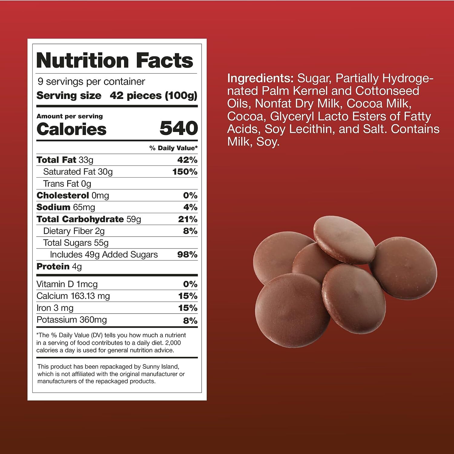 Merckens Coating Melting Wafers Milk Chocolate, 2-Pound Bag