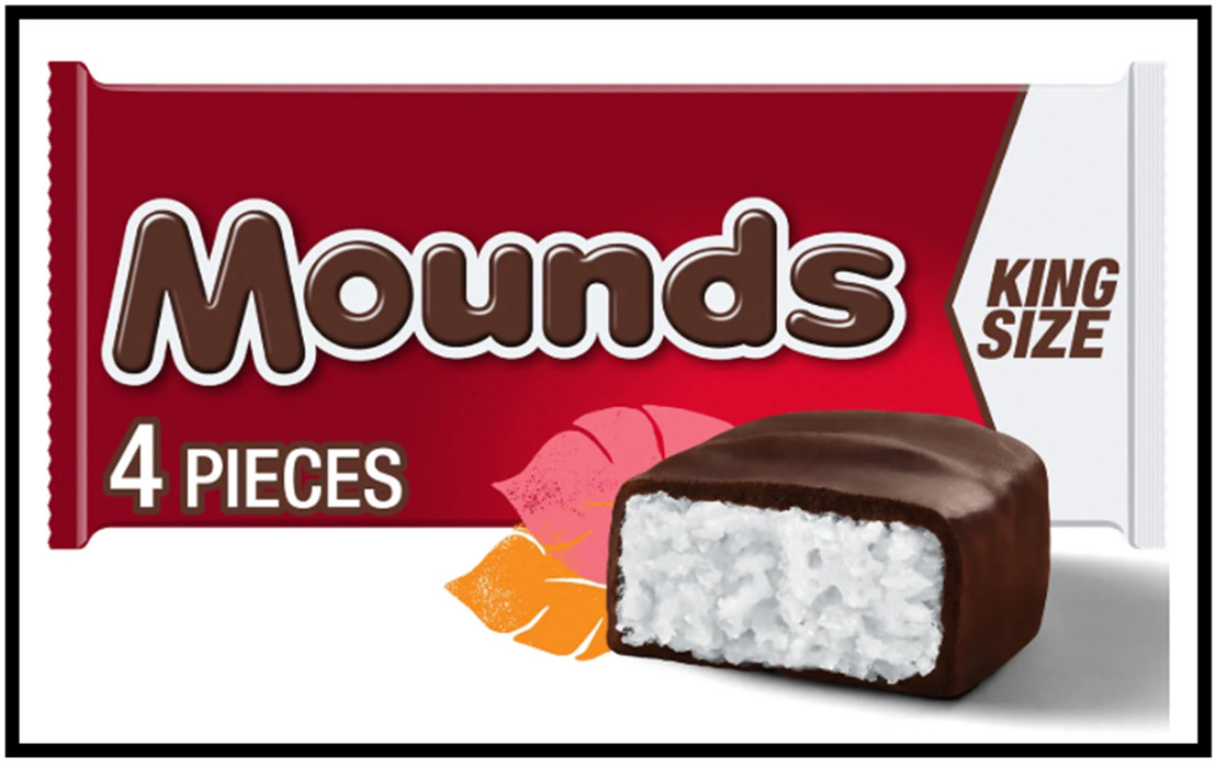 Mounds Coconut and Dark Chocolate King Size Candy, Bars 3.5 oz, 4 Pieces