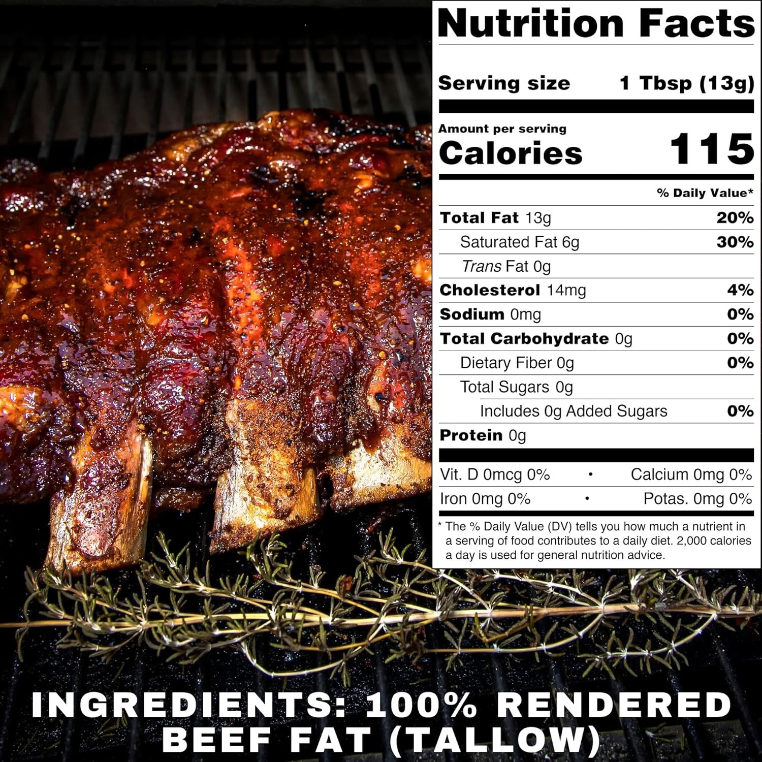 30 oz Hormone-Free Beef Tallow – Versatile Cooking Fat for Keto-Friendly Dishes