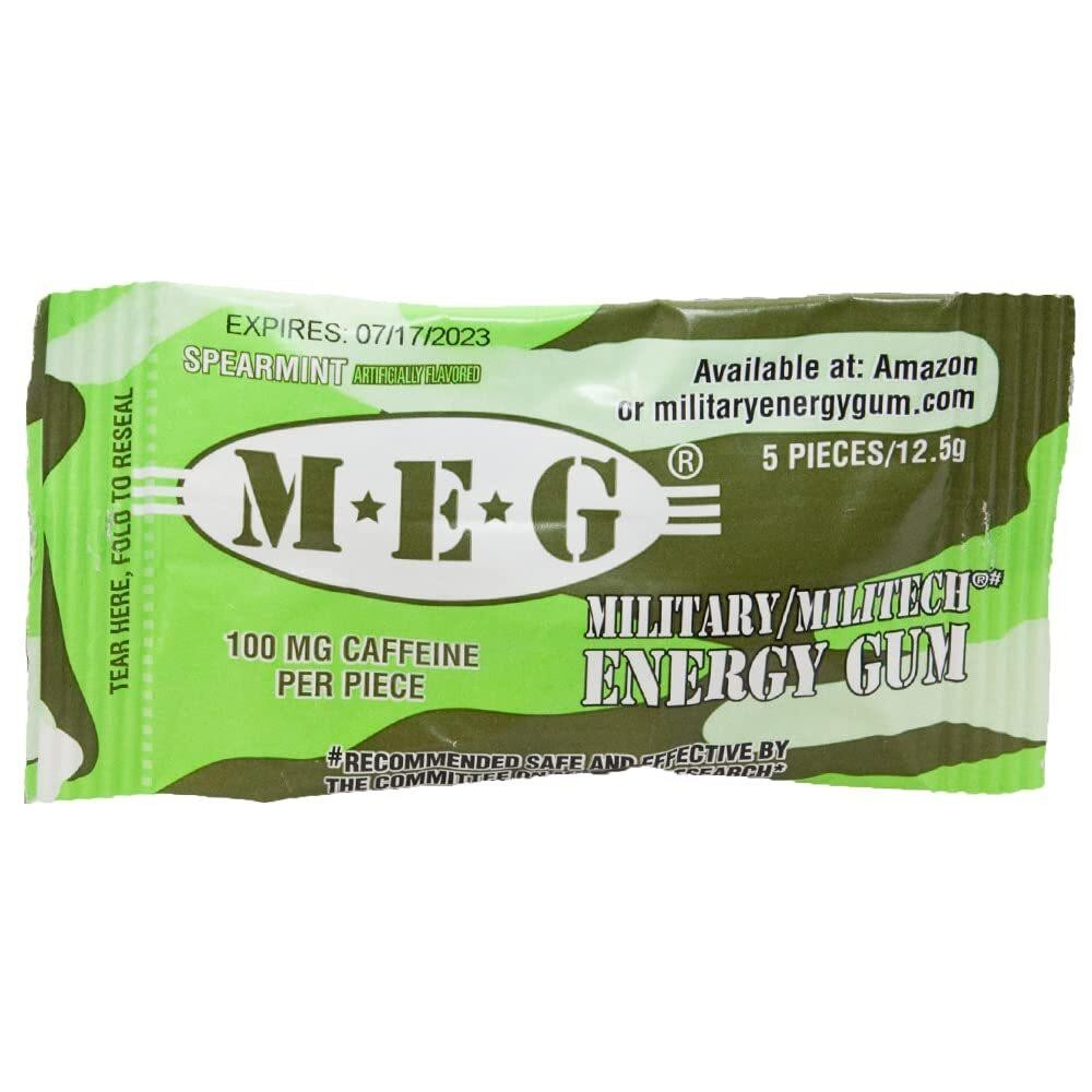 – Military Energy Gum | 100mg of Caffeine Per Piece + Increase Energy + Boost…