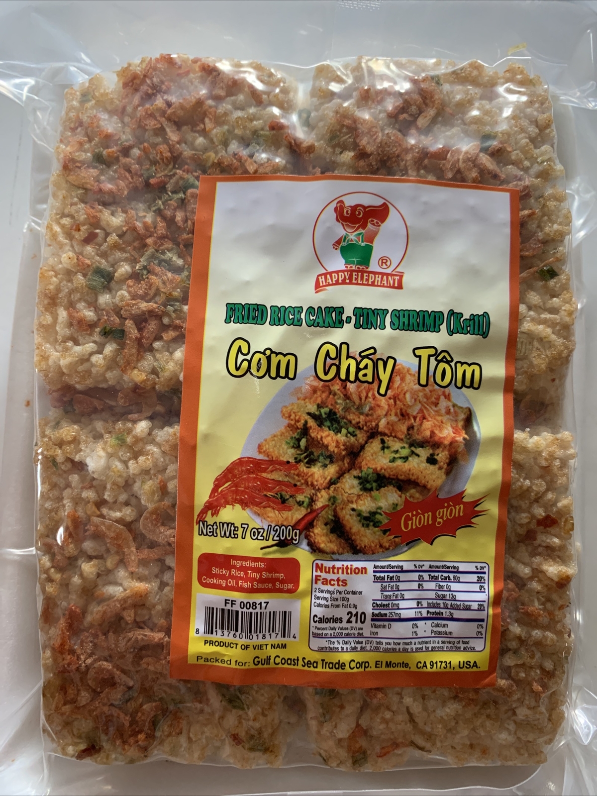 Fried rice Cake Instant Tiny Shrimp Krill Com Chat Tom 7oz