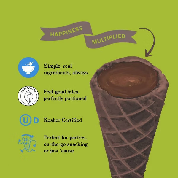 MUDDY BITES Dubai Chocolate Waffle Cone Snacks – 4.25oz