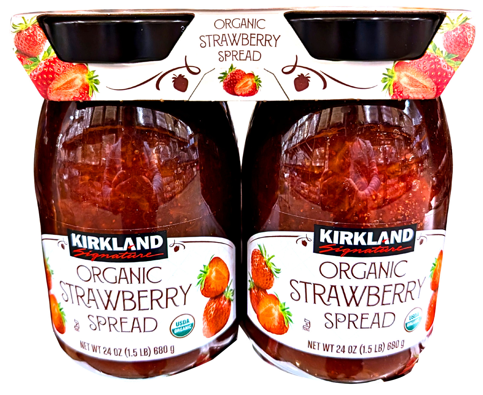 Kirkland Signature Organic Strawberry Spread 2 Jars x 24 Oz EXP 03/2027