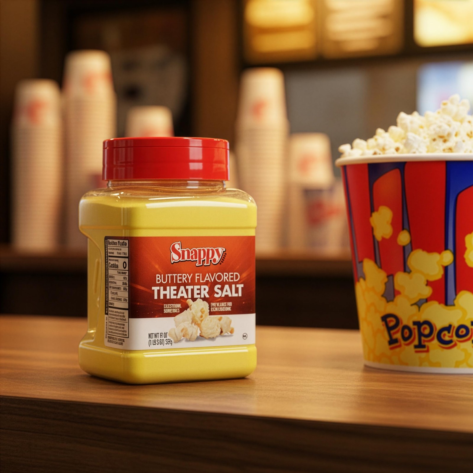 Snappy Butter Popcorn Seasoning, 19 oz, Movie Theater-Style Buttery Salt Blend