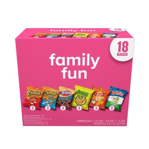 Frito-Lay Family Fun Mix Variety Pack Snack Chips, 18 count multipack