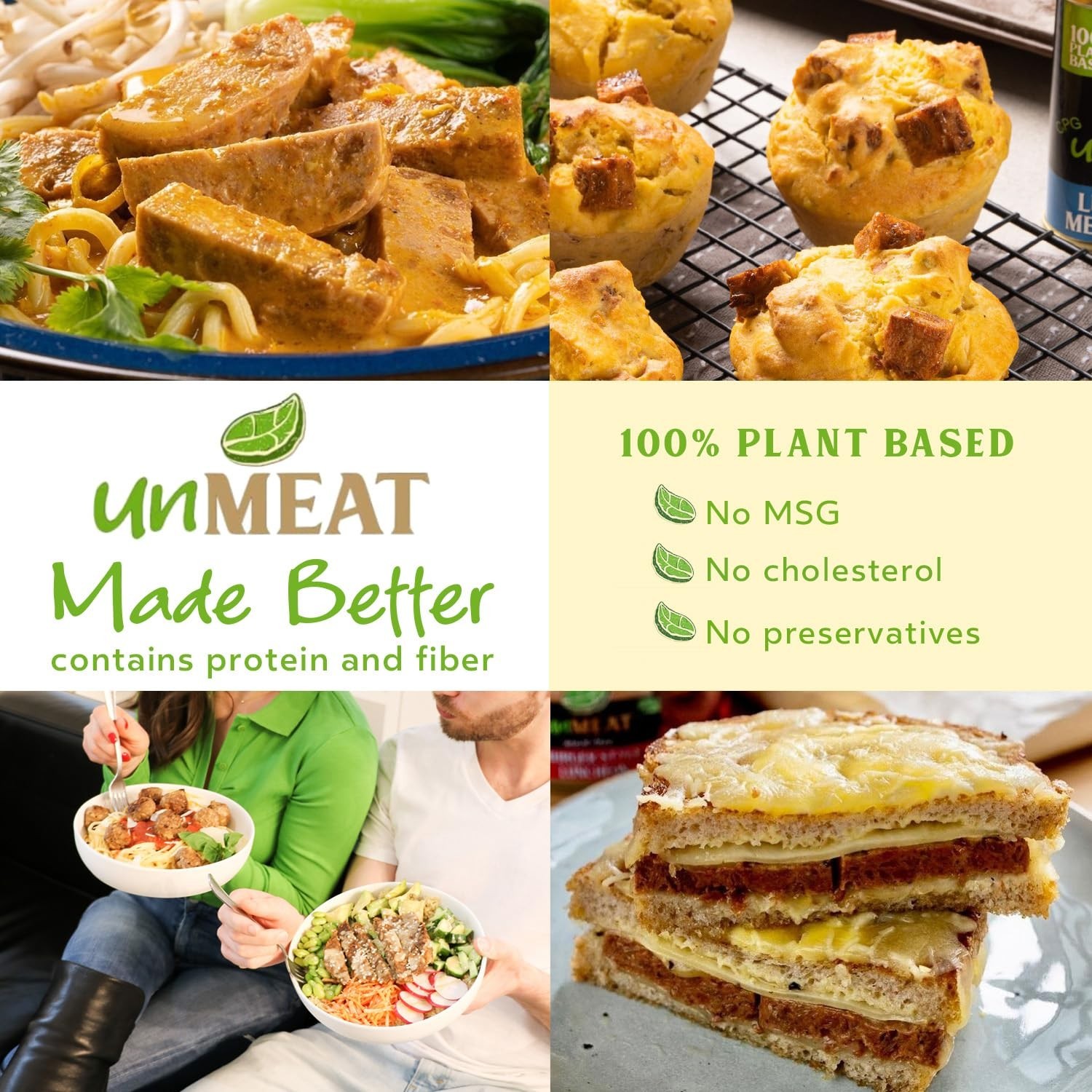 unMEAT Luncheon Meat, Beef Burger Style Plant Based (11.6 oz) 3, 6 or 12 Pack